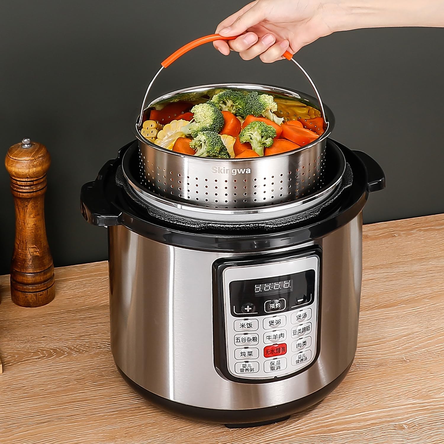 Skingwa 3Qt Stainless Steel Steamer Basket for Instant Pot