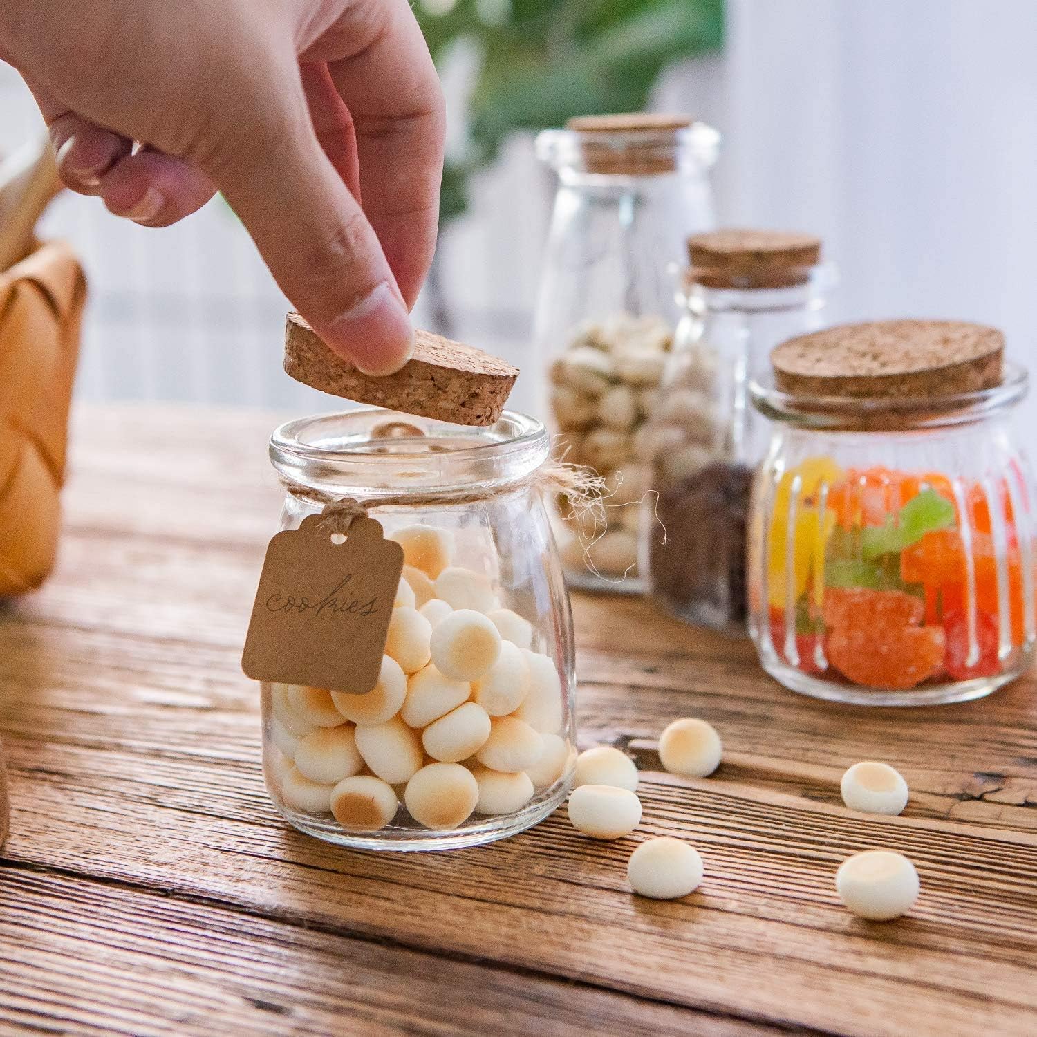 Brajttt Mini Glass Jars Set 40PCS 7oz Perfect for Storage PreserveNature