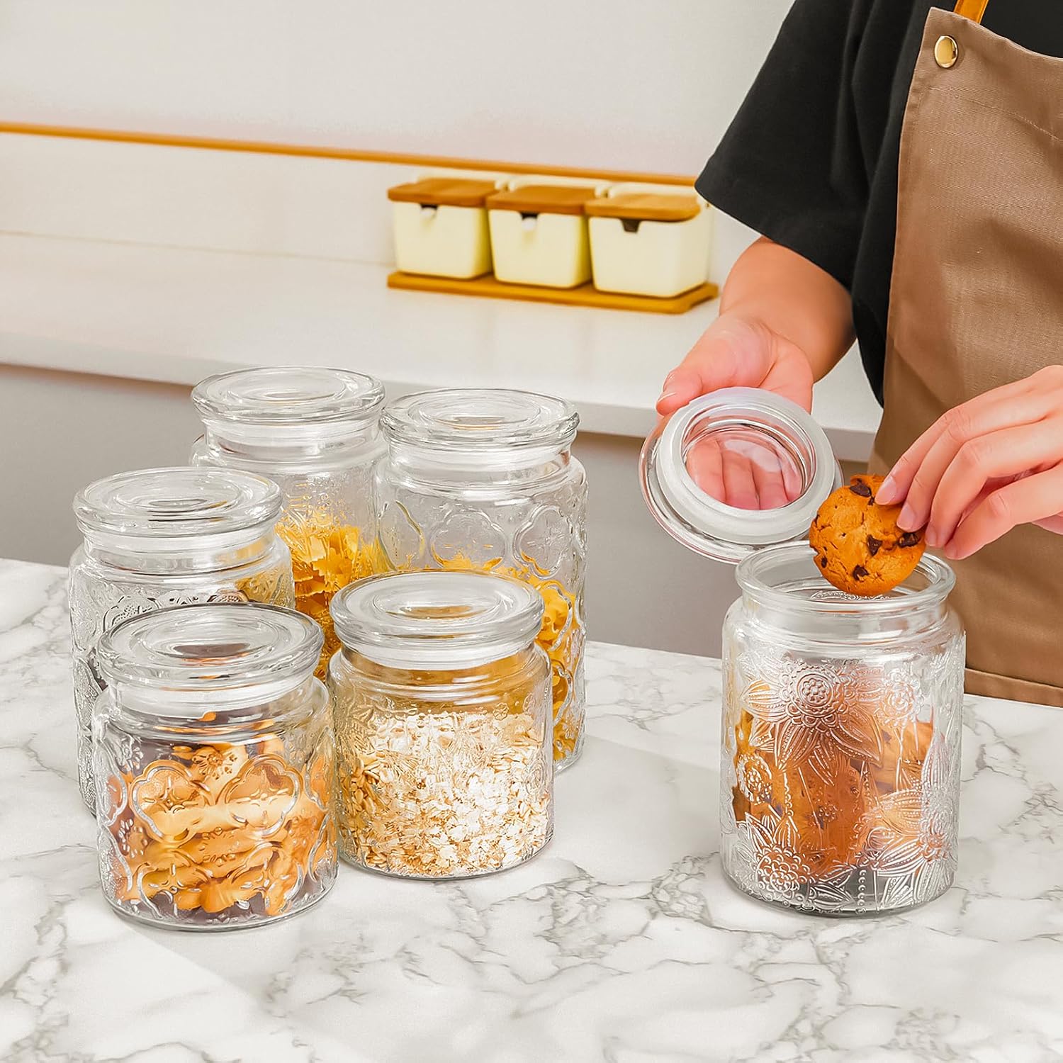 Adorable 32oz Mason Jars x2 Perfect for Storage Gifting