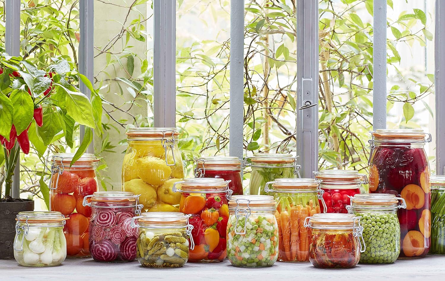 Elegant French Glass Jars for Preserving Food