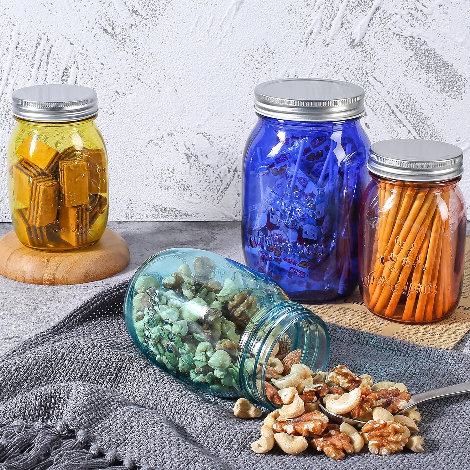 Amzcku Unique Gift Jar Set for Canning Pickling and Preservation